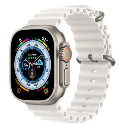 Apple Watch Ultra 49mm White ocean band / Titanium Case