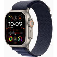 Apple Watch Ultra 2 (2024) 49mm Natural Titanium Case with Navy Alpine Loop Medium