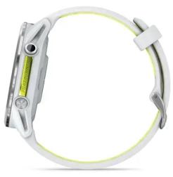 Смарт-часы Garmin Forerunner 970 с серебристым безелем и желто-белым ремешком (010-02969-01)