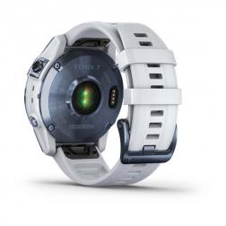 FENIX 7 Sapphire Solar титановый синий минерал DLC с белым ремешком