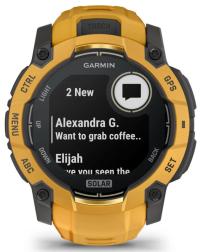 Умные часы Garmin Instinct 3 50mm Solar, Sunburst with Sunburst/Gray Silicone (010-02935-42) HK