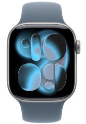 Apple Watch Series 11 42mm Space Gray Aluminum Case with Anchor Blue Sport Band