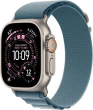 Apple Watch Ultra 3 (2025) 49mm Natural Titanium Case with Light Blue Alpine Loop Large