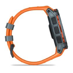 Умные часы Garmin Instinct 3 50mm Solar, серый с оранжевым ремешком (010-02935-01)